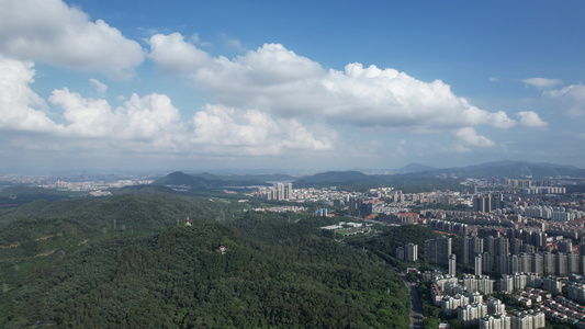 城市山地航拍视频