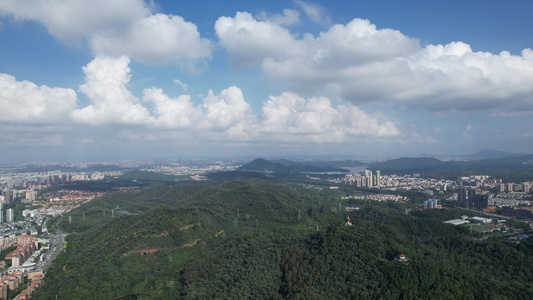 城市山地航拍视频