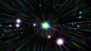 4k空间中的恒星飞过天体14秒视频