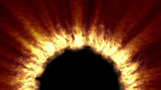 太阳光点火抽象的焦原火焰4k视频