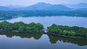 4K航拍杭州西湖风景区苏堤11秒视频