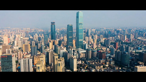 长沙IFS国金中心市区51广场航拍延时7秒视频