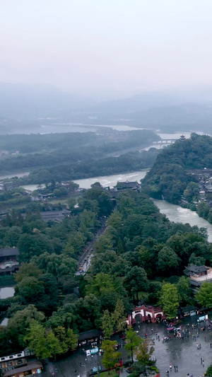 航拍四川5A风景区青城山自然风光景色视频素材5A景区48秒视频
