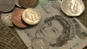 英镑和便士,英国的硬币13秒视频