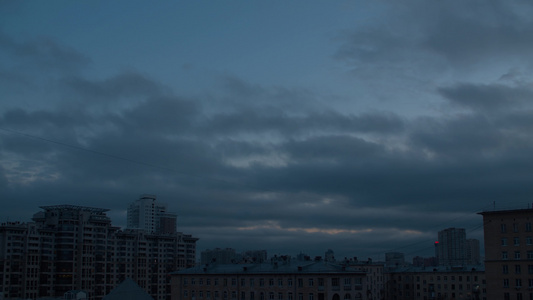 城市时间折叠天空背景视频