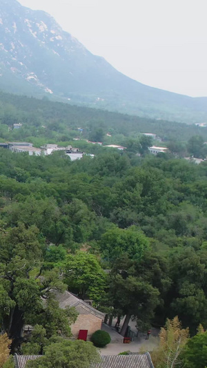 航拍5A嵩山风景区景点中国四大书院嵩阳书院全景视频古建筑70秒视频