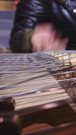 中国传统民族乐器扬琴演奏素材民乐素材59秒视频