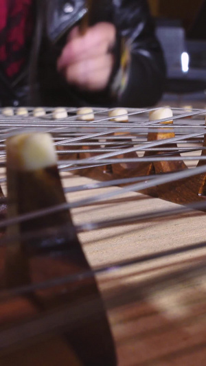 中国传统民族乐器扬琴演奏素材音乐素材59秒视频