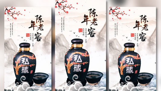 陈年老窖中国传统白酒文化视频海报视频