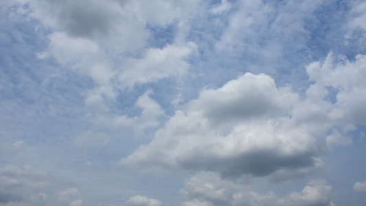 蓝色天空云时间折叠视频