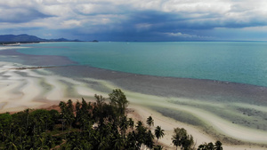 不寻常的白色沙滩海岸的海边令人叹为观止的风景亚洲的31秒视频