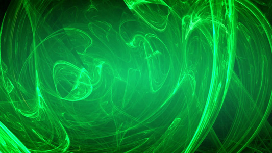 绿色曲线粒子运动背景视频