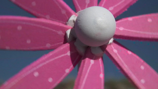 花朵般的风车在运动视频