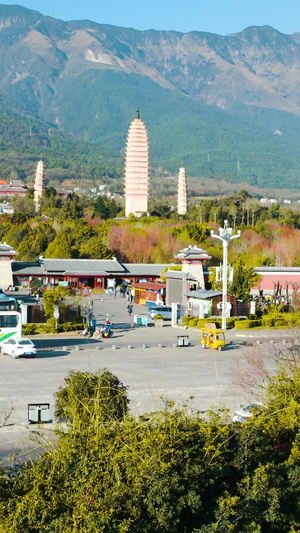 1航拍云南大理三塔风景区5A景区86秒视频