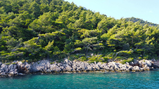 夏季在爱琴海沿岸航行视频