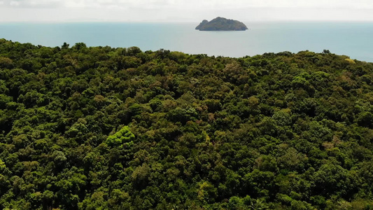 空中无人机查看泰国帕岸岛异国情调的海岸全景景观视频