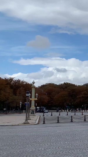 法国巴黎协和广场实拍视频旅游景点25秒视频