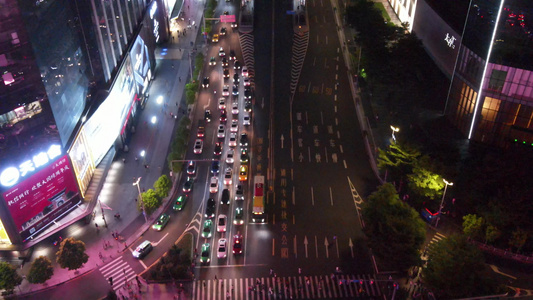 广州人民公园和天河夜景天河路视频