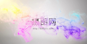 彩色烟雾揭示logo片头AE模板cc201712秒视频