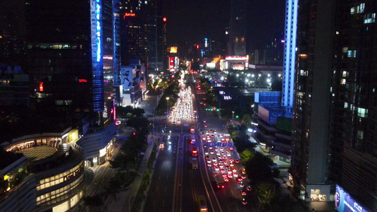 广州人民公园和天河夜景天河路视频