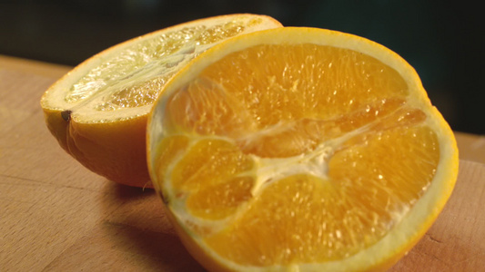鲜橙色半木本底的薄膜美味视频