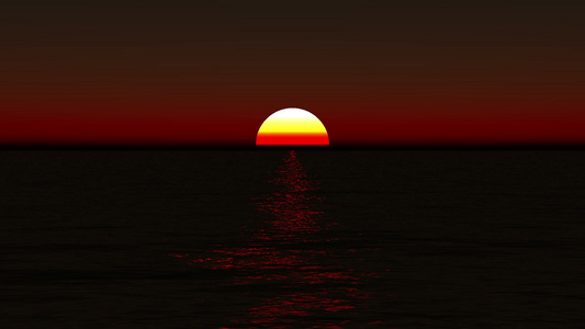 日出在海面上视频