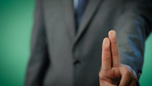 4k双指指纹点击科技合成商务男性视频视频