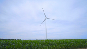 风力发电机风力发电风力发电机特写镜头7秒视频