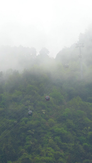 休宁4A级齐云山缆车山顶云雾延时合集休闲娱乐20秒视频