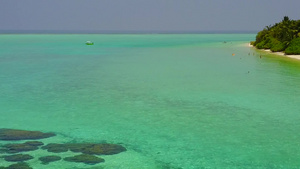 观海滩探险风景的空中全景航拍16秒视频