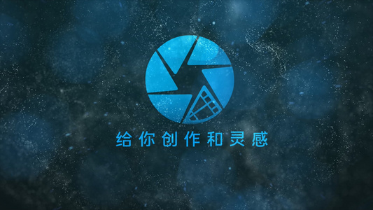 震撼简洁粒子LOGO演绎片头视频