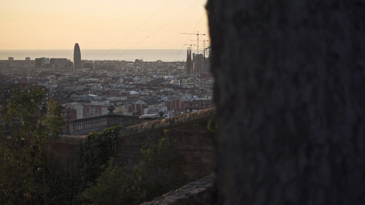 巴塞罗那市风景视频