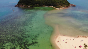 泰国帕岸岛小马岛异国情调的海岸全景景观29秒视频