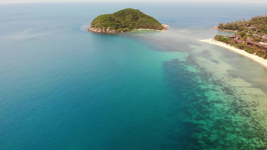 泰国帕岸岛小马岛异国情调的海岸全景景观视频