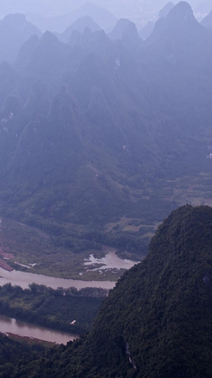 桂林山水甲天下航拍漓江全貌24秒视频