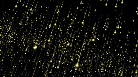 金色大气粒子雨动态透明背景视频元素视频