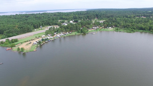 德克萨斯湖平面的空中视图15秒视频