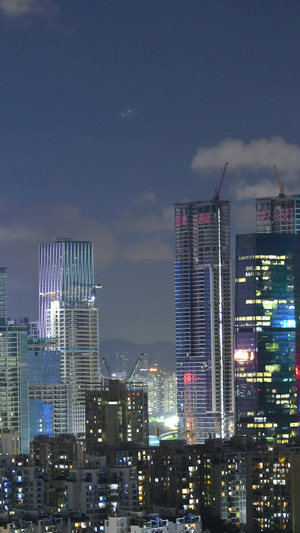 深圳南山区夜景城市夜景16秒视频