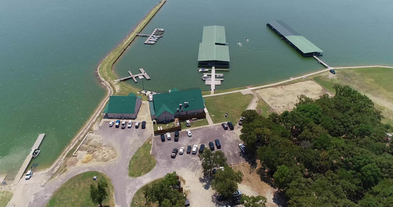 富饶区湖在德克萨斯的空中录像视频