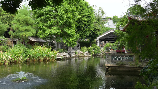 佛山梁园风景区风光视频