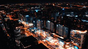 4K航拍成都城市万家灯火唯美夜景视频素材31秒视频