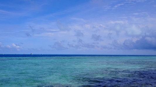 美丽的度假度假胜地海滩生活方式的空空抽象摘要以白沙视频