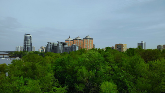 在ukraine的城市景色上方视图视频