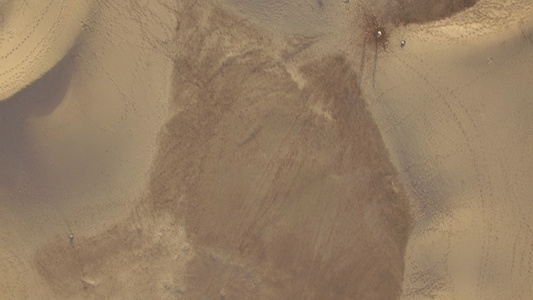 沙地景观沙丘空中视图视频
