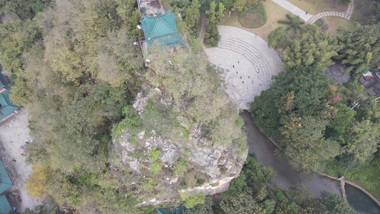 广西桂林虞山景区航拍视频视频