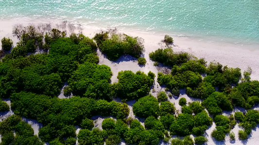 海洋度假胜地海滨探险风景蓝绿海白沙底底蓝海视频