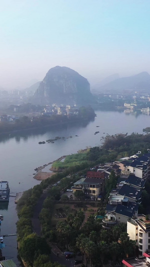 航拍桂林市桂林城风光42秒视频