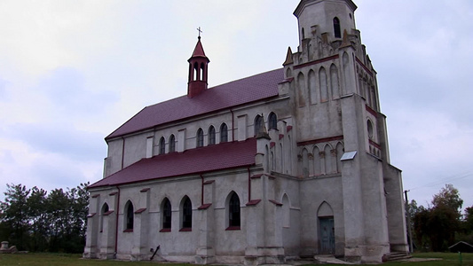 天主教堂的建筑视频