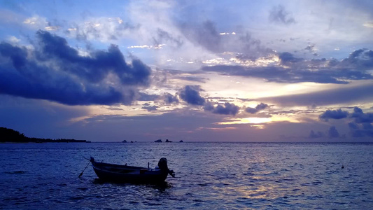 蓝海和白沙底蓝海的海滩之行以及白色沙滩背景视频