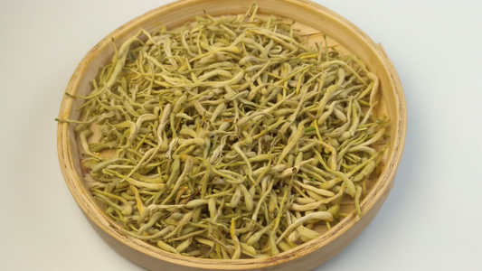 中药材植物金银花花茶视频